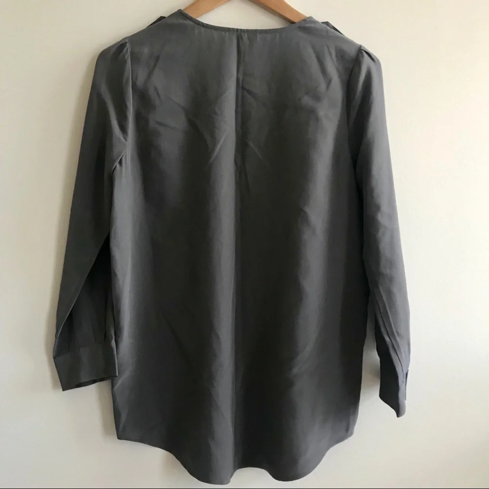 Joie gray silk top - Picture 2 of 4